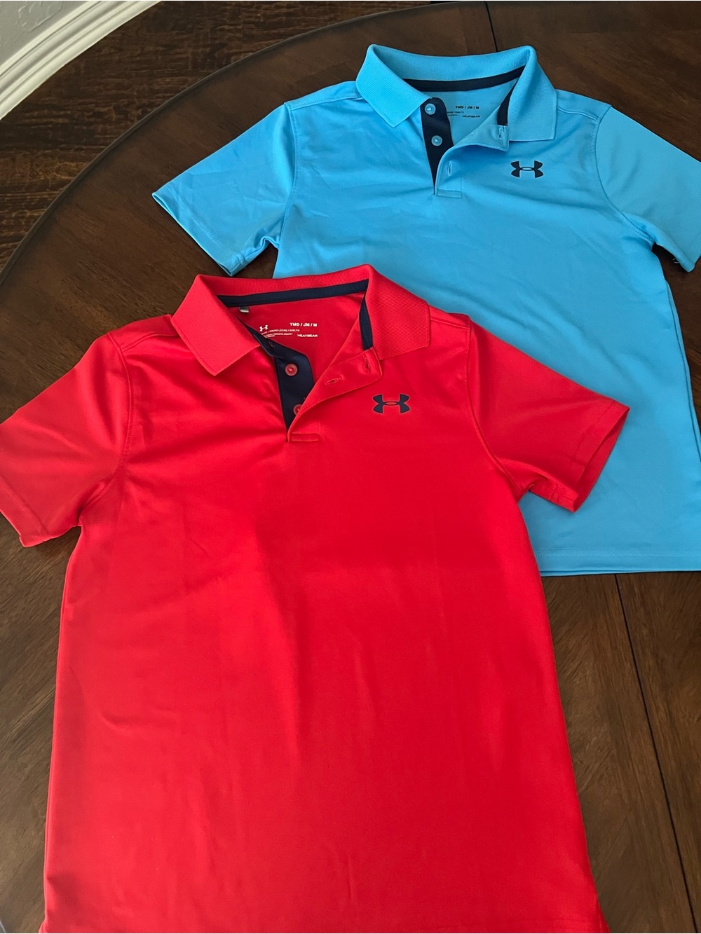 Under Armour Boys Short-Sleeve Polo Shirts - Red & Light Blue